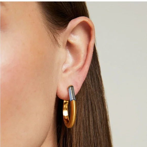 Signature Revival Gemstone Small Hoops - Picture 3 of 5